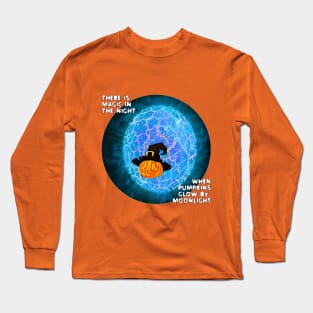 Halloween pumpkin by moonlight Long Sleeve T-Shirt